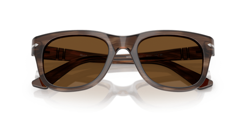 Striped Brown - 0PO3372S 8056262357118 Persol Sunglasses Unisex Square