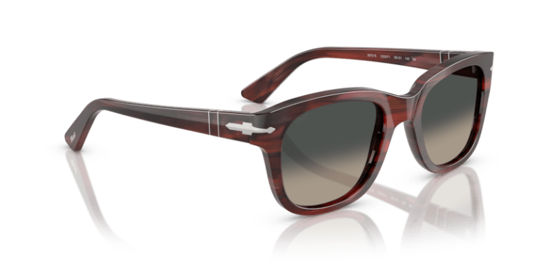 Striped Burgundy - 0PO3372S 8056262357132 Persol Sunglasses Unisex Square