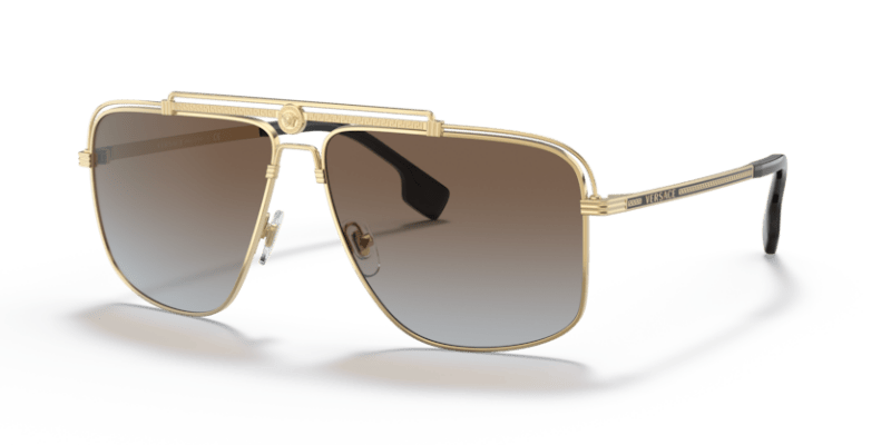 Gold - 0VE2242 8056597640442 Versace Sunglasses Man Rectangle