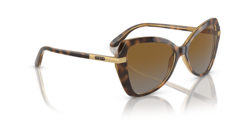 (Striped Dark Havana) Grey Gradient Brown Polarized -  8056597815093