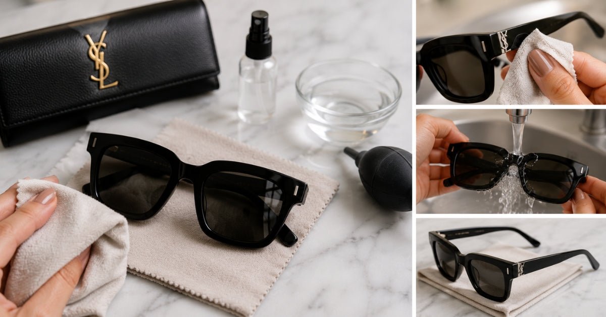 How to Clean Saint Laurent Acetate Sunglasses Without Damaging the Finish