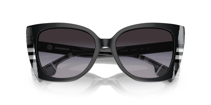 Black/Check White Black - 0BE4393 8056597826341  Sunglasses Woman