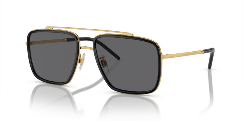 0DG2220 - Dolce & Gabbana - (Gold/Black) Grey - Black Polarized - 57 - 17 - 140 MM - Ardor Eyewear 8056597018012