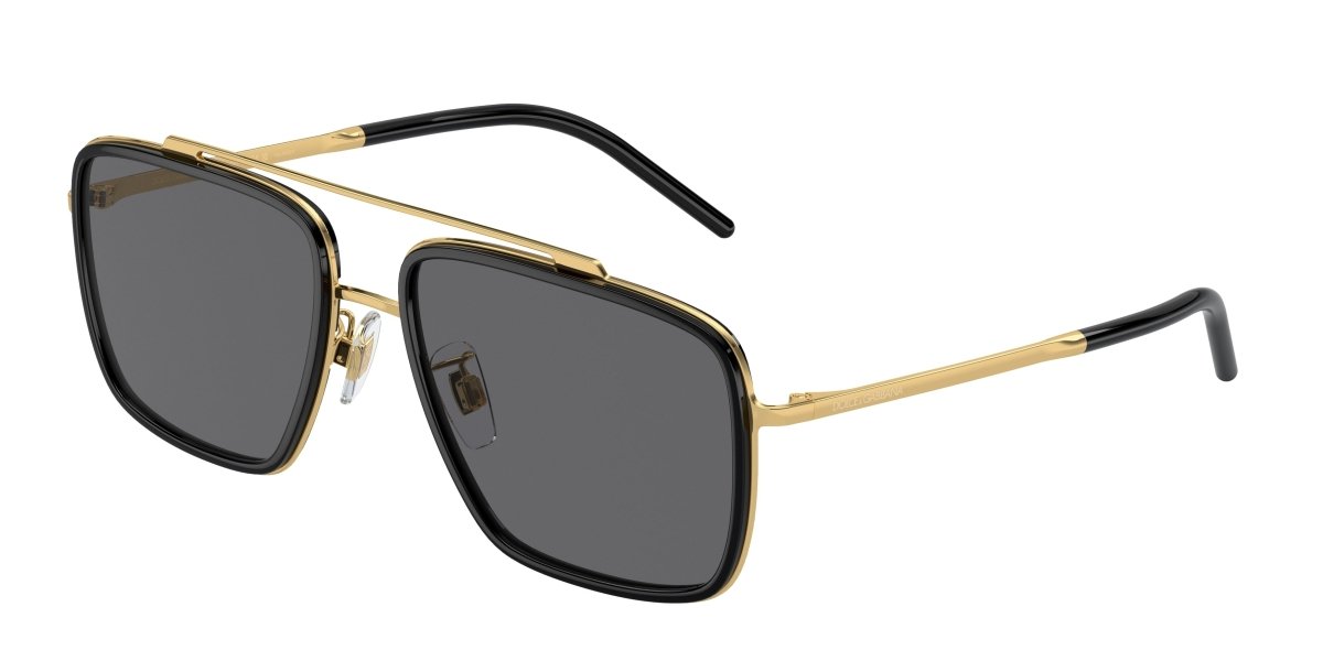 0DG2220 - Dolce & Gabbana - (Gold/Black) Grey - Black Polarized - 57 - 17 - 140 MM - Ardor Eyewear 8056597018012