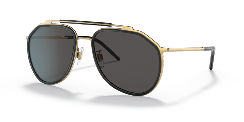 0DG2277 - Dolce & Gabbana - (Gold/Black) Dark Grey - 57 - 18 - 140 MM - Ardor Eyewear 8056597535229