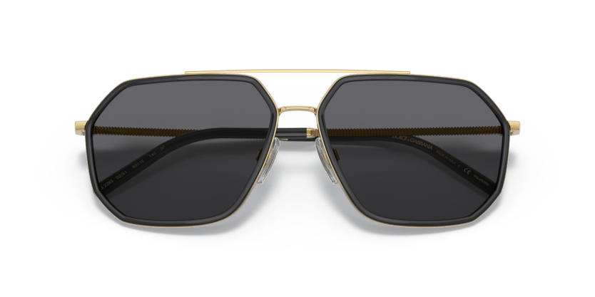 0DG2285 - Dolce & Gabbana - (Gold/Black) Polar Grey Polarized - 60 - 15 - 145 MM - Ardor Eyewear 8056597656054