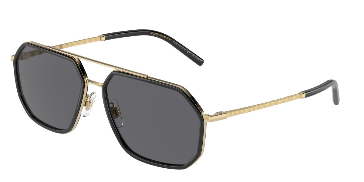 0DG2285 - Dolce & Gabbana - (Gold/Black) Polar Grey Polarized - 60 - 15 - 145 MM - Ardor Eyewear 8056597656054