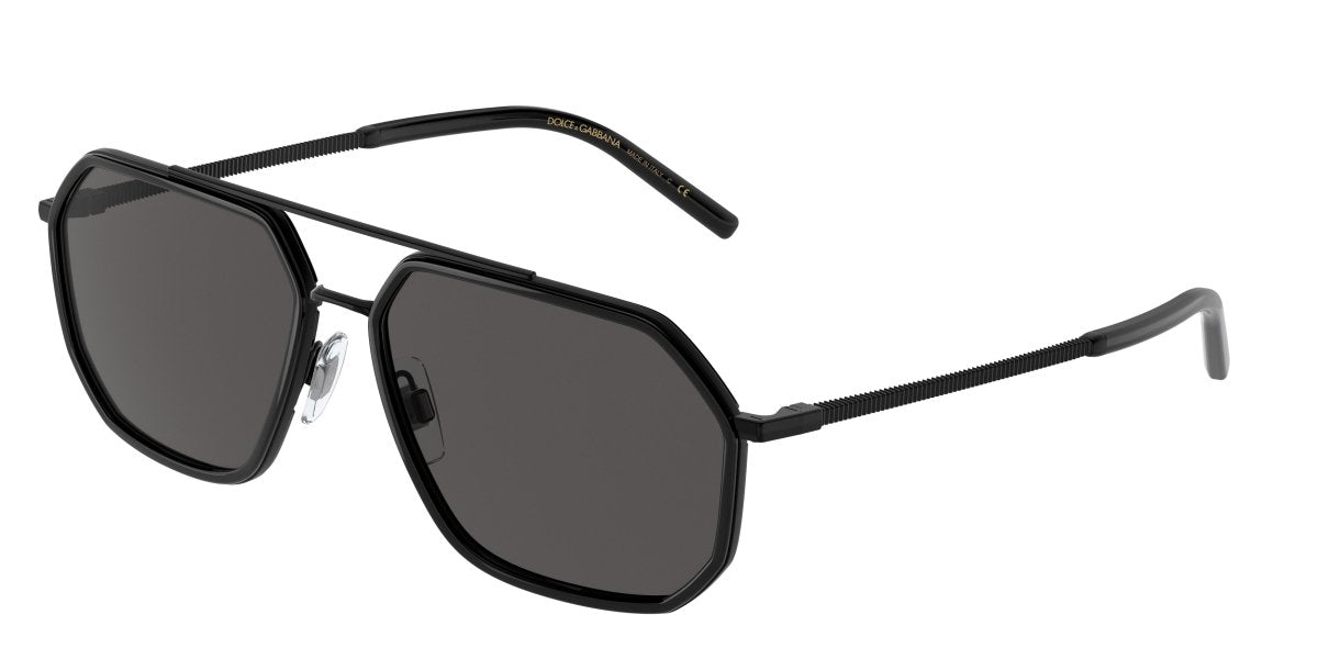 0DG2285 - Dolce & Gabbana - (Black Matte/Black) Dark Grey - 60 - 15 - 145 MM - Ardor Eyewear 8056597656061