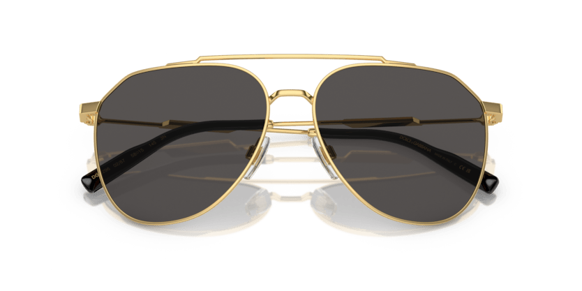 0DG2296 - Dolce & Gabbana - (Gold) Dark Grey - 58 - 15 - 145 MM - Ardor Eyewear 8056597843065