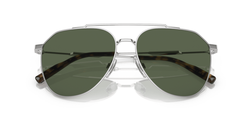 0DG2296 - Dolce & Gabbana - (Silver) Dark Green Polarized Polarized - 58 - 15 - 145 MM - Ardor Eyewear 8056597843089