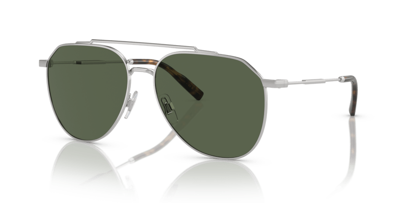 0DG2296 - Dolce & Gabbana - (Silver) Dark Green Polarized Polarized - 58 - 15 - 145 MM - Ardor Eyewear 8056597843089