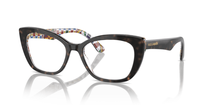 0DG3360 - Dolce & Gabbana - Tortoise - (Havana On White Barrow 3217) - 54 - 18 - 145 MM - Ardor Eyewear 8056262075111