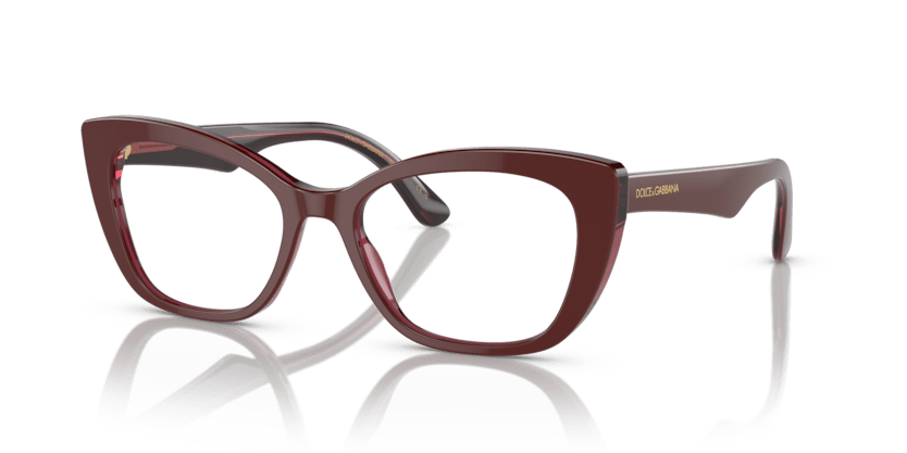 0DG3360 - Dolce & Gabbana - Red - (Bordeaux/Transparent Bordeaux 3247) - 54 - 18 - 145 MM - Ardor Eyewear 8056597756532