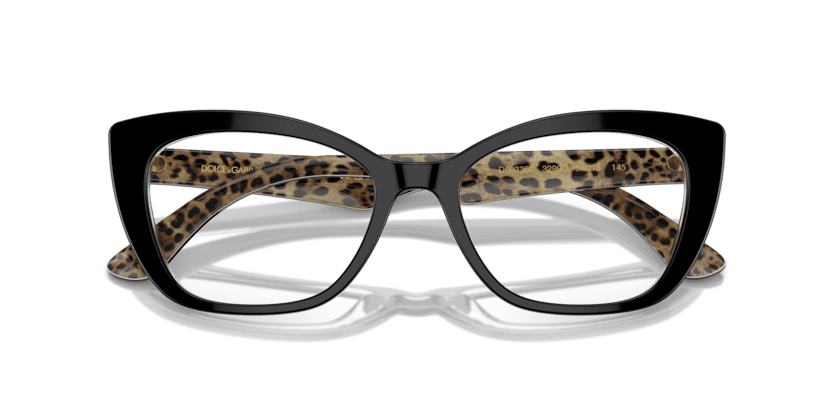 0DG3360 - Dolce & Gabbana - Black - (Black On Leo Brown 3299) - 54 - 18 - 145 MM - Ardor Eyewear 8056262075135