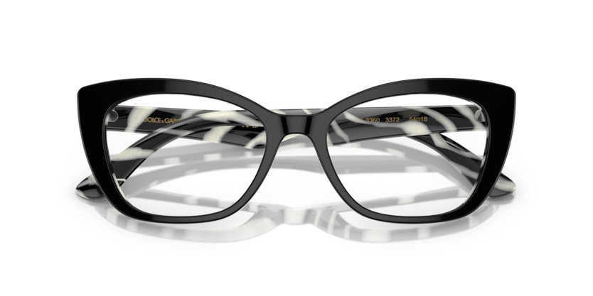 0DG3360 - Dolce & Gabbana - Black - (Top Black On Zebra 3372) - 54 - 18 - 145 MM - Ardor Eyewear 8056597756570