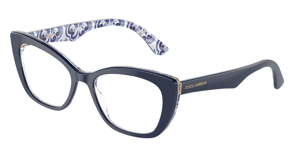 0DG3360 - Dolce & Gabbana - Blue - (Blue On Blue Maiolica 3414) - 54 - 18 - 145 MM - Ardor Eyewear 8056597880800