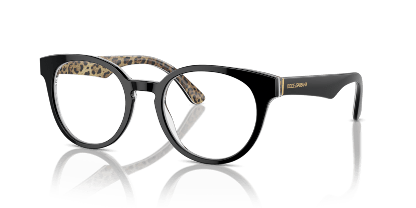 0DG3361 - Dolce & Gabbana - Black - (Black On Leo Brown 3299) - 48 - 20 - 145 MM - Ardor Eyewear 8056262074954