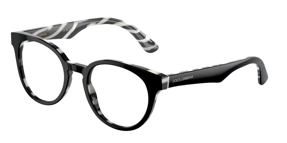 0DG3361 - Dolce & Gabbana - Black - (Top Black On Zebra 3372) - 48 - 20 - 145 MM - Ardor Eyewear 8056597756723