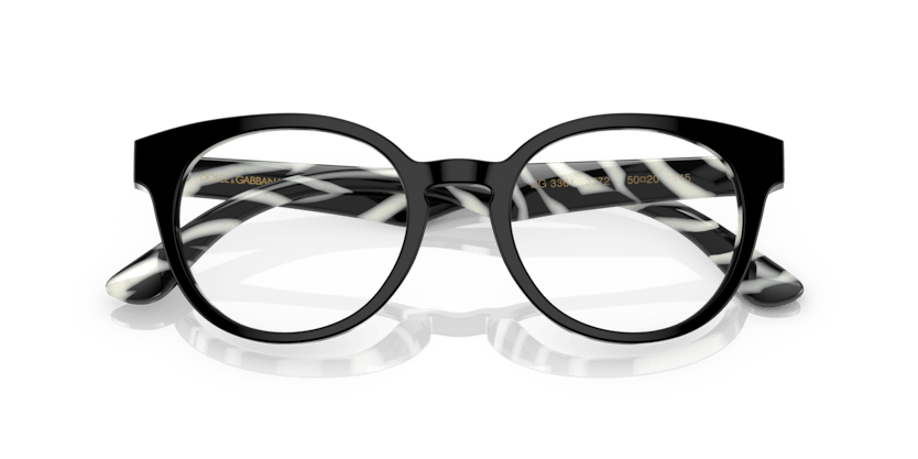 0DG3361 - Dolce & Gabbana - Black - (Top Black On Zebra 3372) - 48 - 20 - 145 MM - Ardor Eyewear 8056597756723