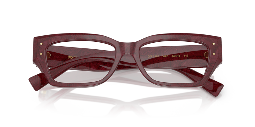 0DG3387 - Dolce & Gabbana - Multicolor - (Bordeaux Lace 3442) - 53 - 16 - 145 MM - Ardor Eyewear 8056262302552