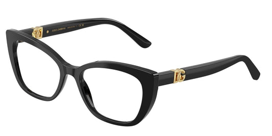 0DG3398 - Dolce & Gabbana - Black - (Black 501) - 52 - 18 - 145 MM - Ardor Eyewear 8056262247433