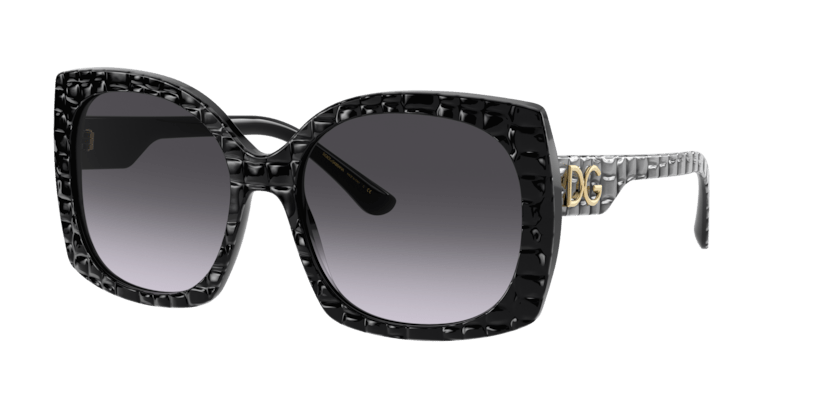 0DG4385 - Dolce & Gabbana - (Black Texture Cocco) Light Grey Gradient Black - 58 - 18 - 145 MM - Ardor Eyewear 8056597366946