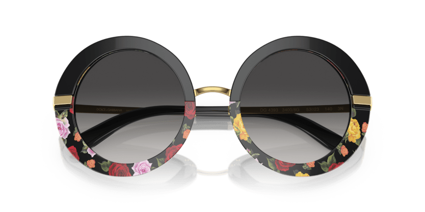 0DG4393 - Dolce & Gabbana - (Black On Winter Flowers Print) Grey Gradient - 52 - 23 - 140 MM - Ardor Eyewear 8056597763202