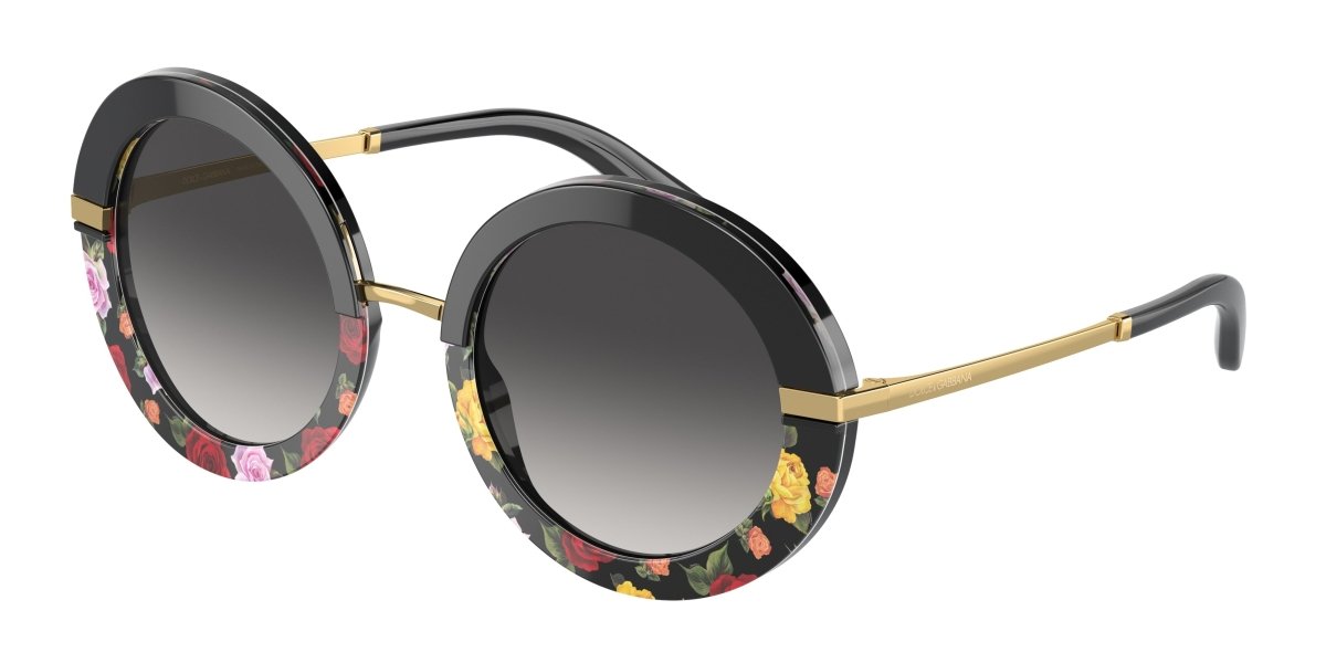 0DG4393 - Dolce & Gabbana - (Black On Winter Flowers Print) Grey Gradient - 52 - 23 - 140 MM - Ardor Eyewear 8056597763202