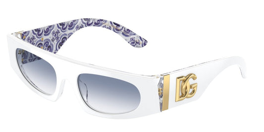 0DG4411 - Dolce & Gabbana - (White On Blue Maiolica) Gradient Light Blue - 54 - 19 - 140 MM - Ardor Eyewear 8056597704755