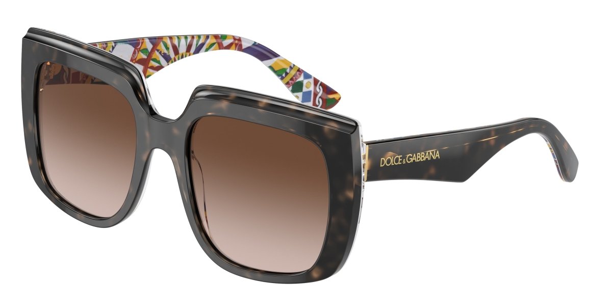 0DG4414 - Dolce & Gabbana - (Havana On White Barrow) Gradient Brown - 54 - 20 - 145 MM - Ardor Eyewear 8056262097748