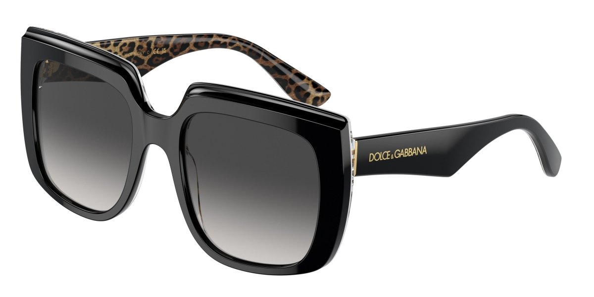 0DG4414 - Dolce & Gabbana - (Black On Leo Brown) Grey Gradient - 54 - 20 - 145 MM - Ardor Eyewear 8056262097731