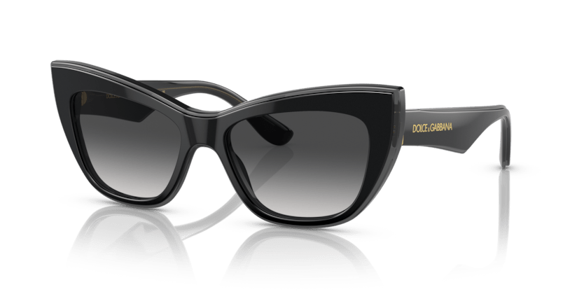 0DG4417 - Dolce & Gabbana - (Black/Transparent Grey) Grey Gradient - 54 - 17 - 145 MM - Ardor Eyewear 8056597757386