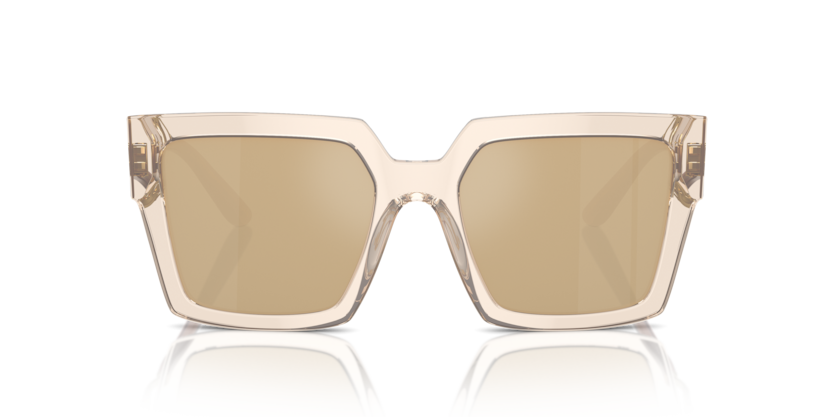 0DG4446B - Dolce & Gabbana - (Transparent Camel) Clear Mirror Real Yellow Gold - 53 - 19 - 145 MM - Ardor Eyewear 8056262076026