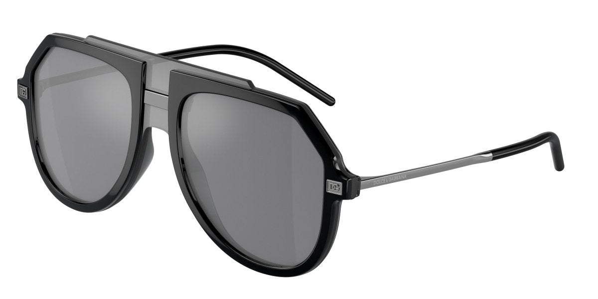 0DG6195 - Dolce & Gabbana - (Black) Grey Mirror Black - 45 - 145 - 145 MM - Ardor Eyewear 8056597943390