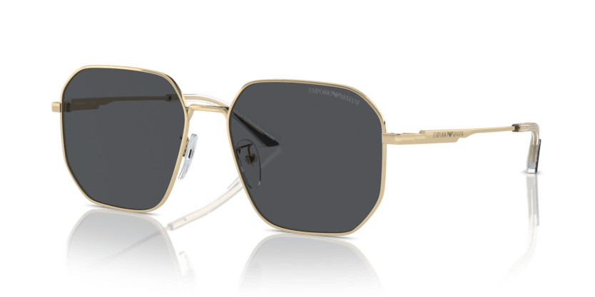 0EA2154D - Emporio Armani - (Shiny Pale Gold) Dark Grey - 57 - 17 - 145 MM - Ardor Eyewear 8056262078907