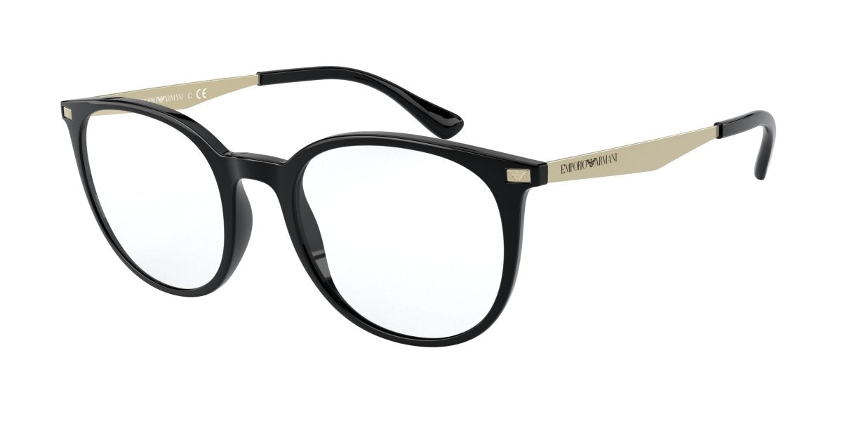 0EA3168 - Emporio Armani - Black - (Shiny Black 5001) - 52 - 20 - 145 MM - Ardor Eyewear 8056597211628