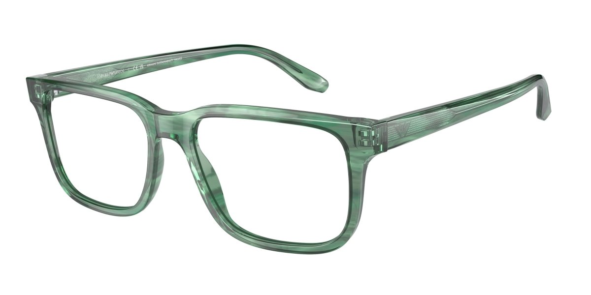 0EA3218 - Emporio Armani - Green - (Striped Green 5168) - 55 - 17 - 145 MM - Ardor Eyewear 8056597815833