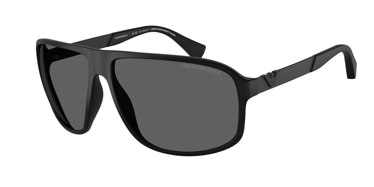 0EA4029 - Emporio Armani - (Matte Black) Grey Polar Polarized - 64 - 13 - 130 MM - Ardor Eyewear 8056262297155