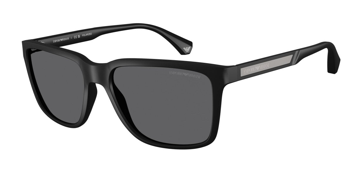 0EA4047 - Emporio Armani - (Rubber Black) Grey Polarized - 56 - 17 - 140 MM - Ardor Eyewear 8053672412857