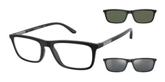 0EA4160 - Emporio Armani - (Matte Black) Clear - 55 - 18 - 145 MM - Ardor Eyewear 8056597445375