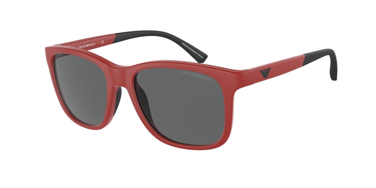 0EA4184 - Emporio Armani - (Matte Red) Dark Grey - 49 - 16 - 125 MM - Ardor Eyewear 8056597621151