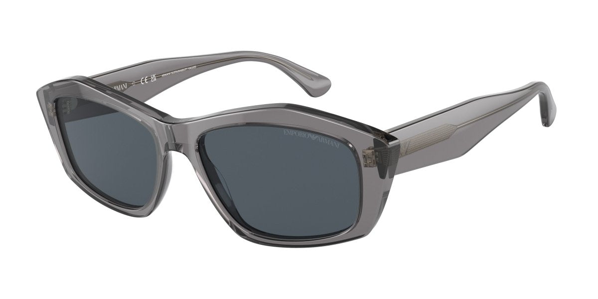 0EA4187 - Emporio Armani - (Shiny Transparent Grey) Dark Grey - 55 - 16 - 140 MM - Ardor Eyewear 8056597766050