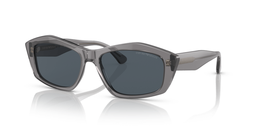 0EA4187 - Emporio Armani - (Shiny Transparent Grey) Dark Grey - 55 - 16 - 140 MM - Ardor Eyewear 8056597766050