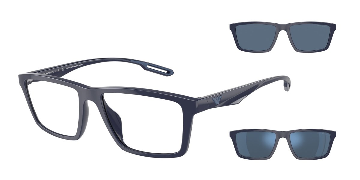 0EA4189U - Emporio Armani - (Shiny Blue) Clear - 55 - 17 - 145 MM - Ardor Eyewear 8056262082447