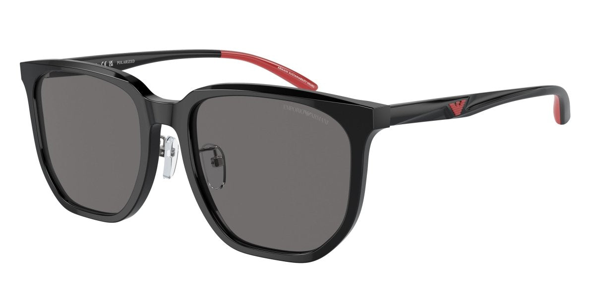 0EA4215D - Emporio Armani - (Shiny Black) Dark Grey Polarized - 56 - 19 - 145 MM - Ardor Eyewear 8056597964173