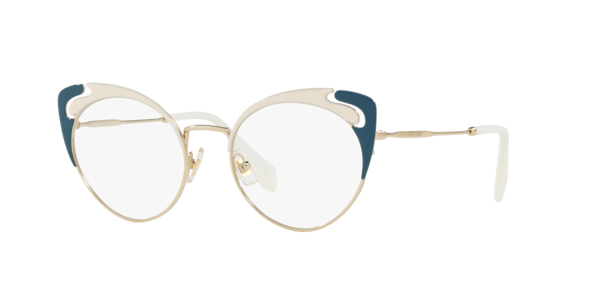 Pale Gold/Ivory/Blue - 0MU 50RV 8053672923681 Miu Miu