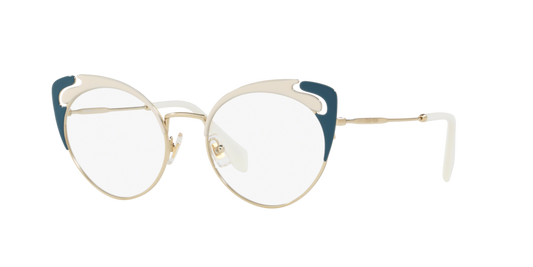 Pale Gold/Ivory/Blue - 0MU 50RV 8053672923681 Miu Miu