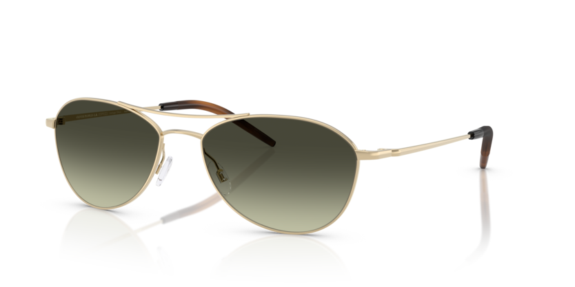 Gold - 0OV1358S 827934507425 Oliver Peoples Sunglasses Unisex Pilot