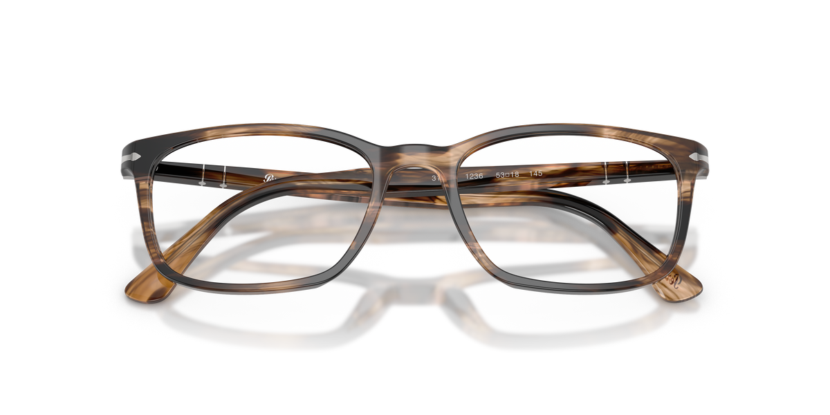 0PO3189V Striped Black & Greish Brown close front view image 6 barcode 8056262570821