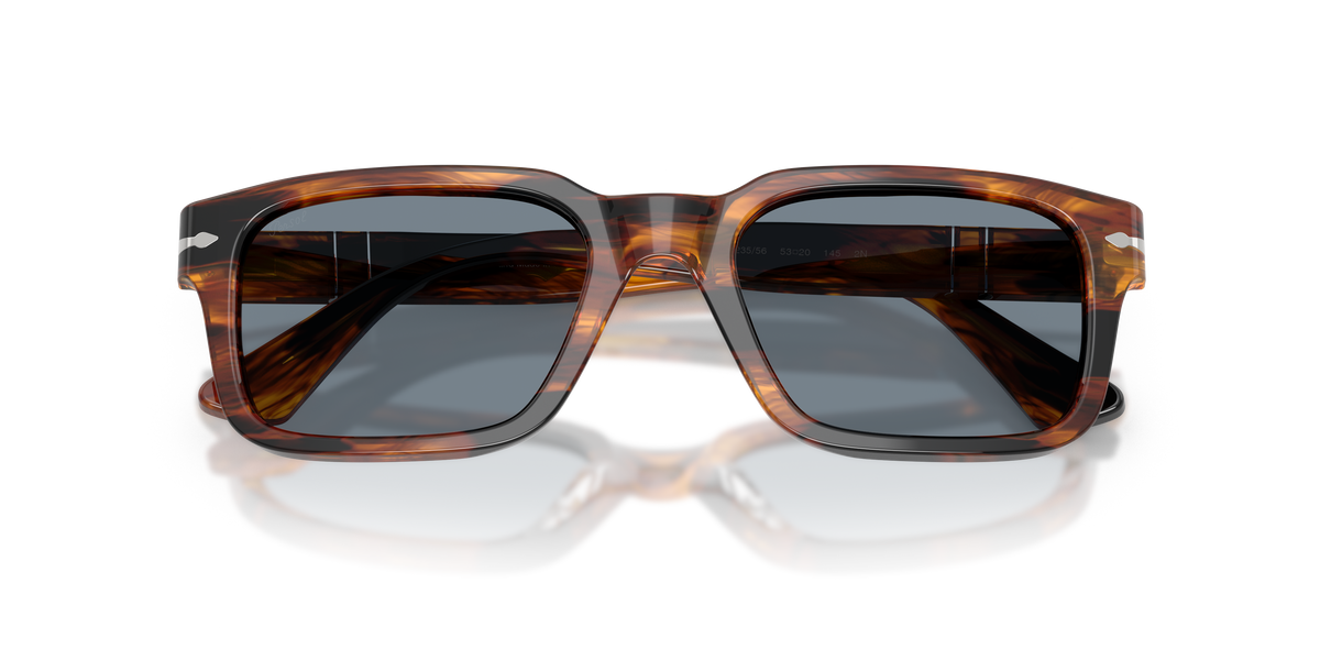 0PO3272S Striped Black & Brown close front view image 6 barcode 8056262571224
